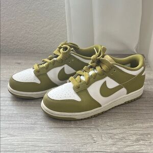 Nike Kids Olive and White Sneakers